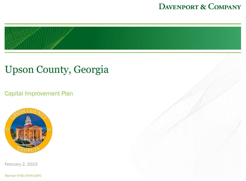 Capital Improvement Plan Presentation
